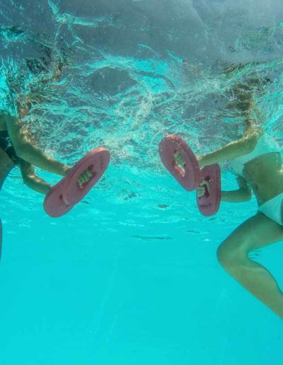 Aquagym vu sous l'eau